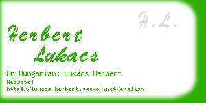 herbert lukacs business card